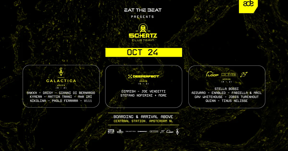 EAT THE BEAT NIGHT CLUB TRAIN ft. GALACTICA, DEEPPERFECT, MOVE & CELESTE — ADE
